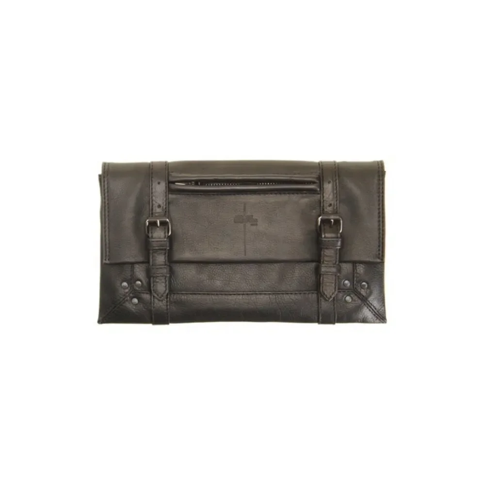Jerome Dreyfuss Leon Black Calfskin Leather Clutch - Picture 2 of 8